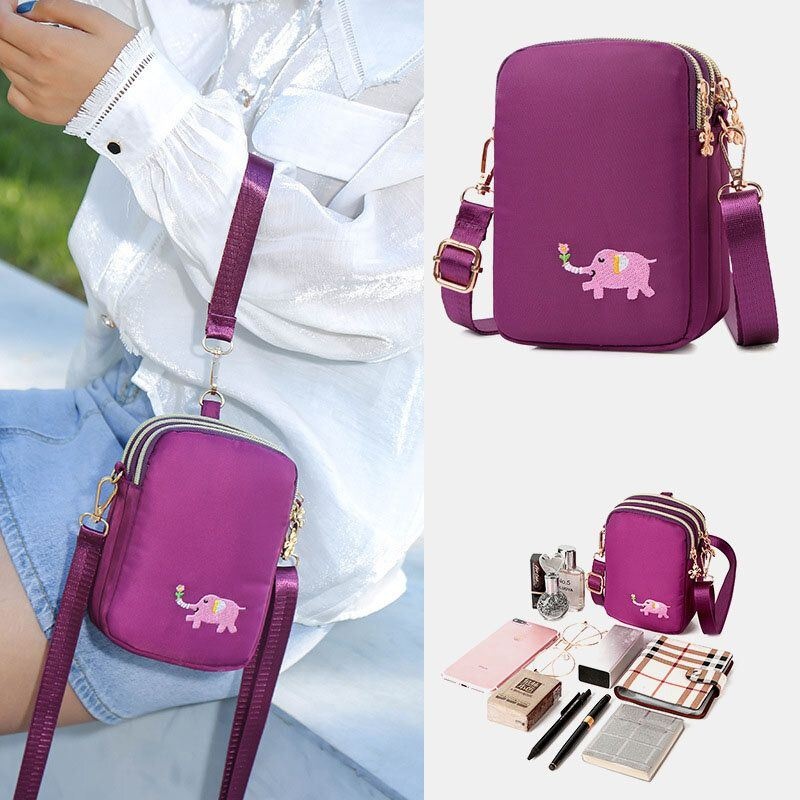 Kobiety Mini Słoń Wzór Wielofunkcyjna Torba Na Ramię Torba Crossbody Torba Na Telefon