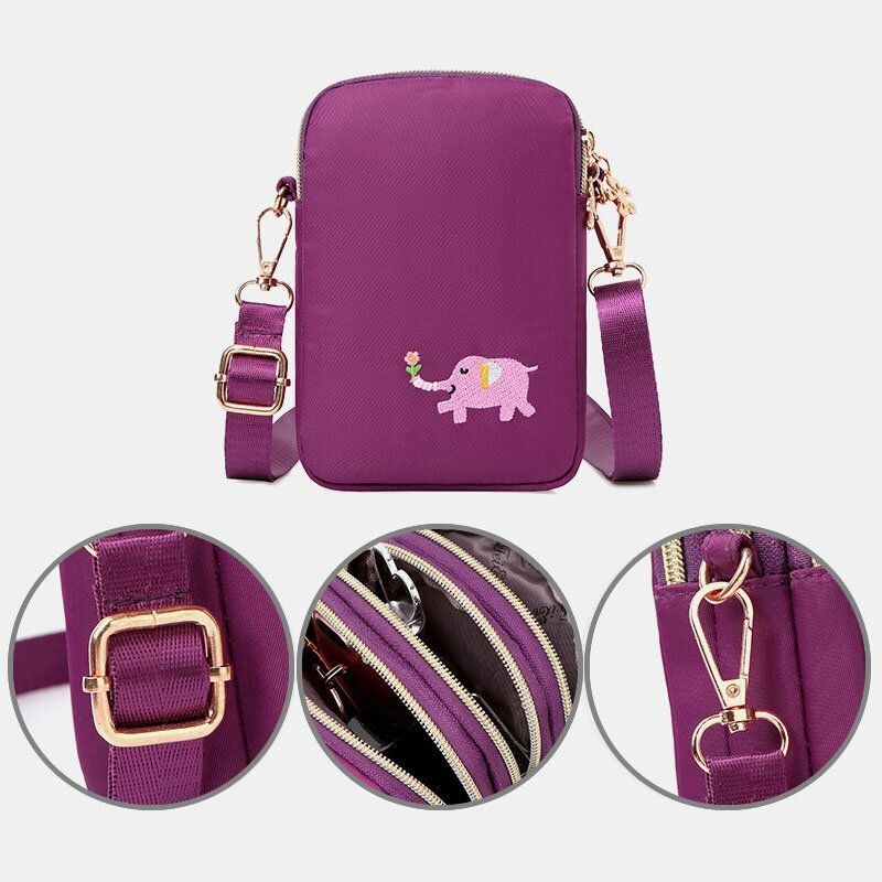 Kobiety Mini Słoń Wzór Wielofunkcyjna Torba Na Ramię Torba Crossbody Torba Na Telefon