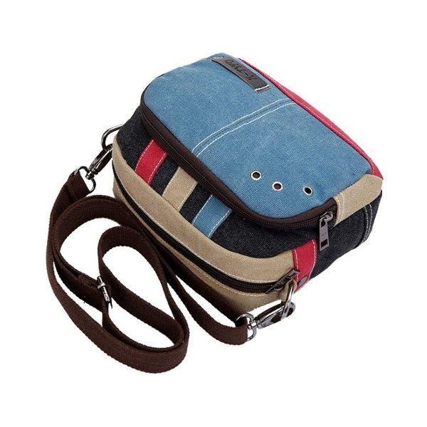 Kobiety Płócienne Torby Crossbody Kontrastowe Kolory Dorywczo Małe Torby Na Ramię Messenger Torby