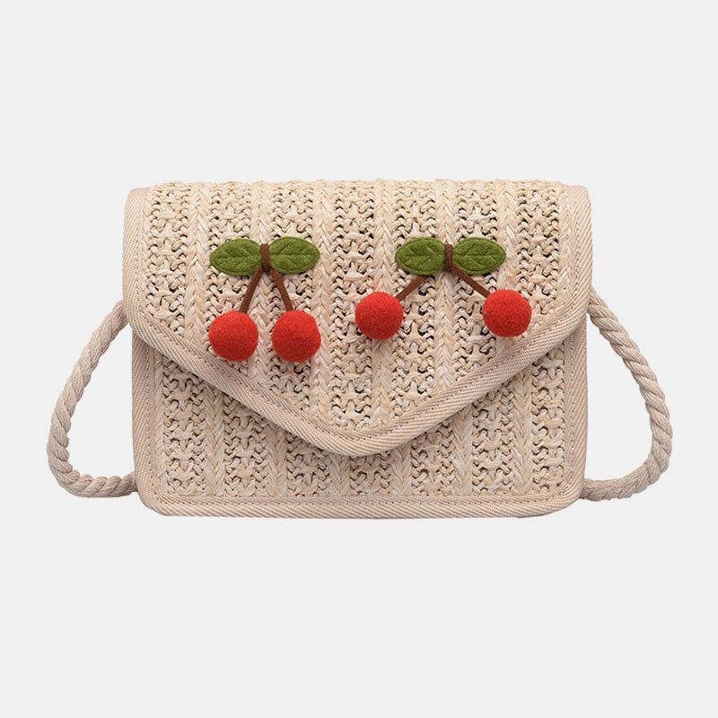 Kobiety Podróży Summer Beach Splot Słomkowy Torba Crossbody