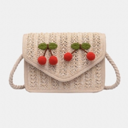 Kobiety Podróży Summer Beach Splot Słomkowy Torba Crossbody