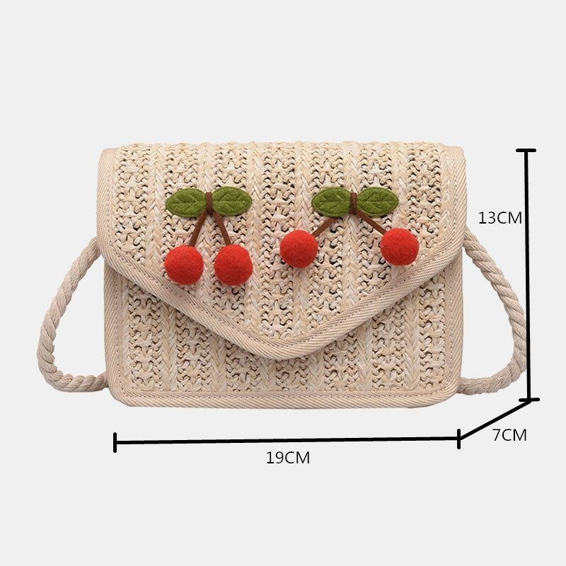 Kobiety Podróży Summer Beach Splot Słomkowy Torba Crossbody