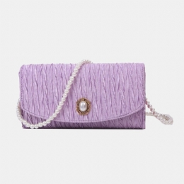 Kobiety Poliester Pearl Solidna Torba Na Ramię Crossbody