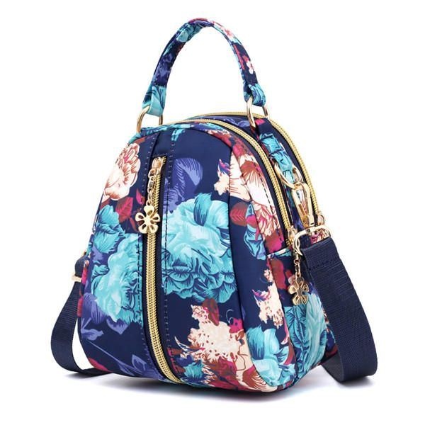 Kobiety Print Nylon Casual Crossbody Torba Lekka Torba Na Ramię Torebka