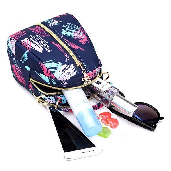 Kobiety Print Nylon Casual Crossbody Torba Lekka Torba Na Ramię Torebka