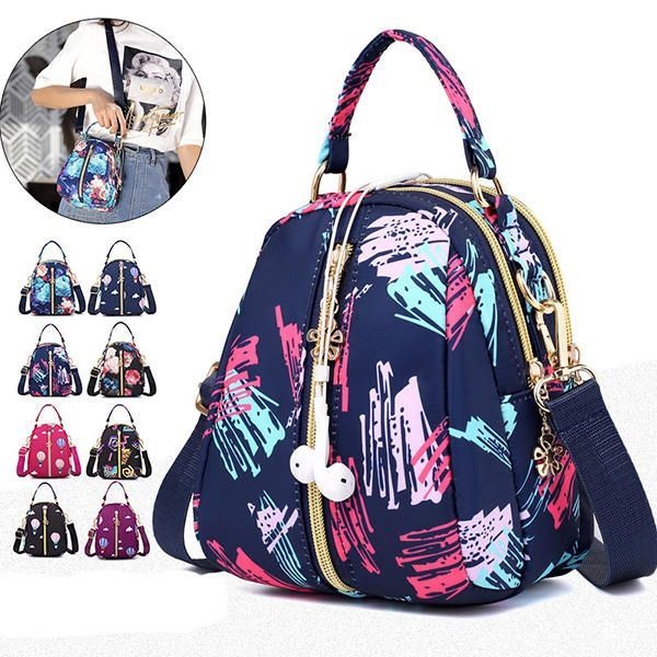 Kobiety Print Nylon Casual Crossbody Torba Lekka Torba Na Ramię Torebka