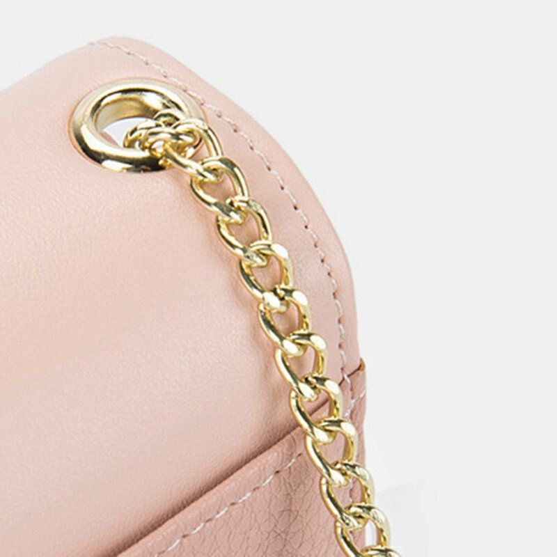 Kobiety Pu Łańcuchy 6.3 Cala Telefon Solid Letter Crossbody Bag