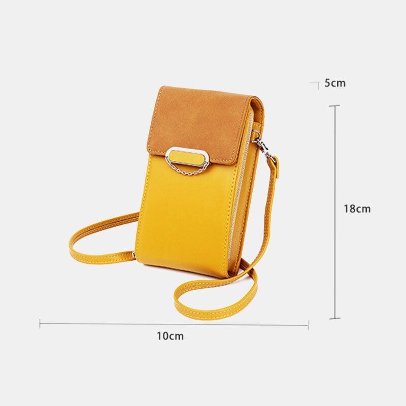 Kobiety Pu Leather Multi-carry Fashion Casual Phone Bag Cross Body Bag