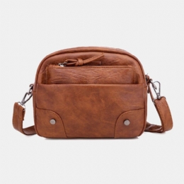 Kobiety Pu Leather Multi-pocket Moda Retro 6.3 Cala Torba Na Telefon Miękkie Torby Crossbody Torba Na Ramię