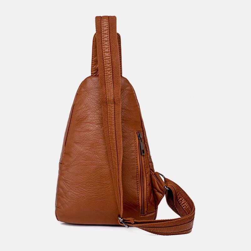 Kobiety Pu Leather Przenośna Torba Na Słuchawki O Dużej Pojemności Crossbody Torba Na Ramię Torba Na Klatkę Piersiową