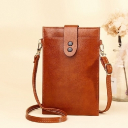 Kobiety Pu Leather Retro 6.3 Cala Torba Na Telefon Mini Torby Na Wiele Kart Crossbody Torba Na Ramię