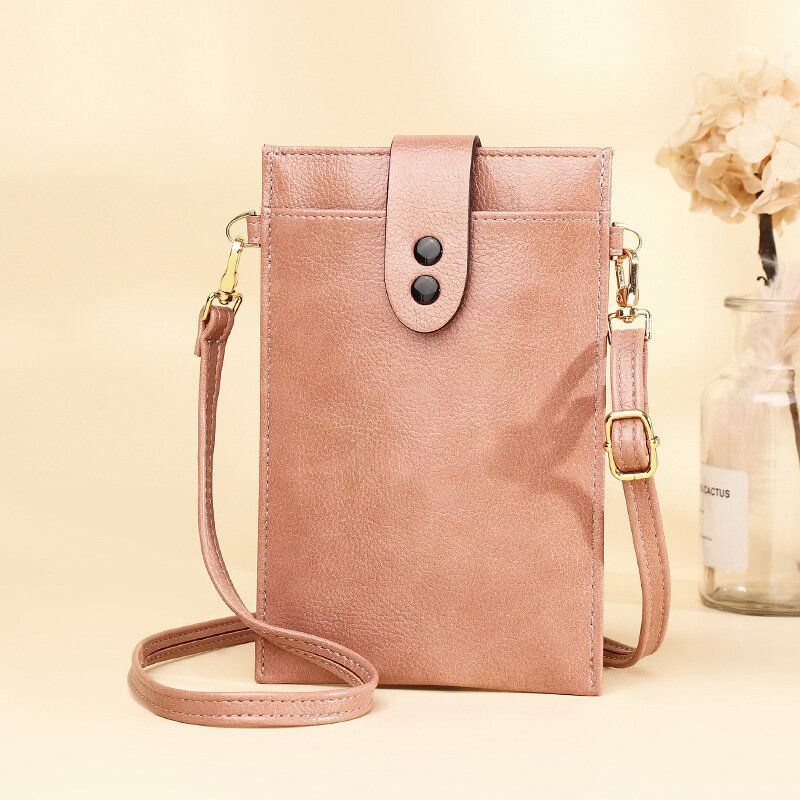 Kobiety Pu Leather Retro 6.3 Cala Torba Na Telefon Mini Torby Na Wiele Kart Crossbody Torba Na Ramię