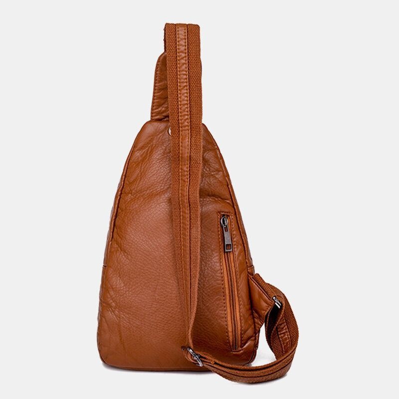 Kobiety Pu Leather Tassel O Dużej Pojemności Otwór Na Słuchawki Anti-theft Crossbody Torby Torba Na Ramię Torba Na Klatkę Piersiową