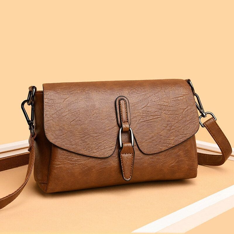 Kobiety Retro Faux Leather Wodoodporna Magnetyczna Torba Na Ramię 6.5-calowa Torba Na Telefon Crossbody Bag