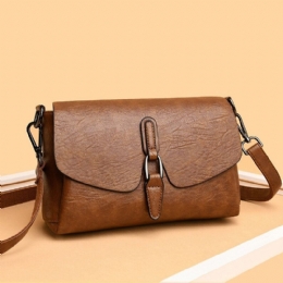 Kobiety Retro Faux Leather Wodoodporna Magnetyczna Torba Na Ramię 6.5-calowa Torba Na Telefon Crossbody Bag