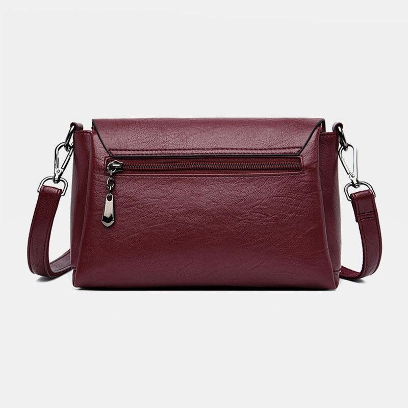 Kobiety Retro Faux Leather Wodoodporna Magnetyczna Torba Na Ramię 6.5-calowa Torba Na Telefon Crossbody Bag