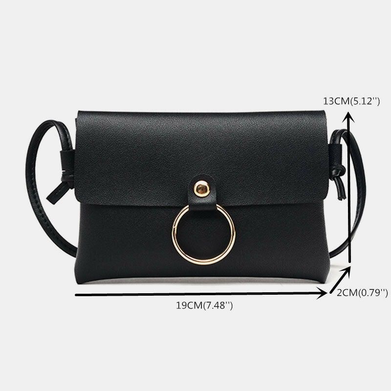 Kobiety Solid Casual Pu Mini Mała Torba Na Telefon Torba Crossbody Torba Na Ramię