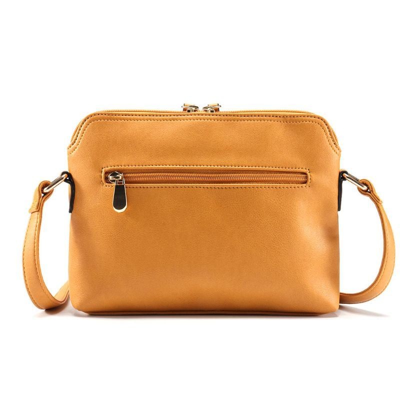 Kobiety Solidne Kieszenie Z Wieloma Kieszeniami Casual Faux Leather Crossbody Torba Na Ramię Torebka