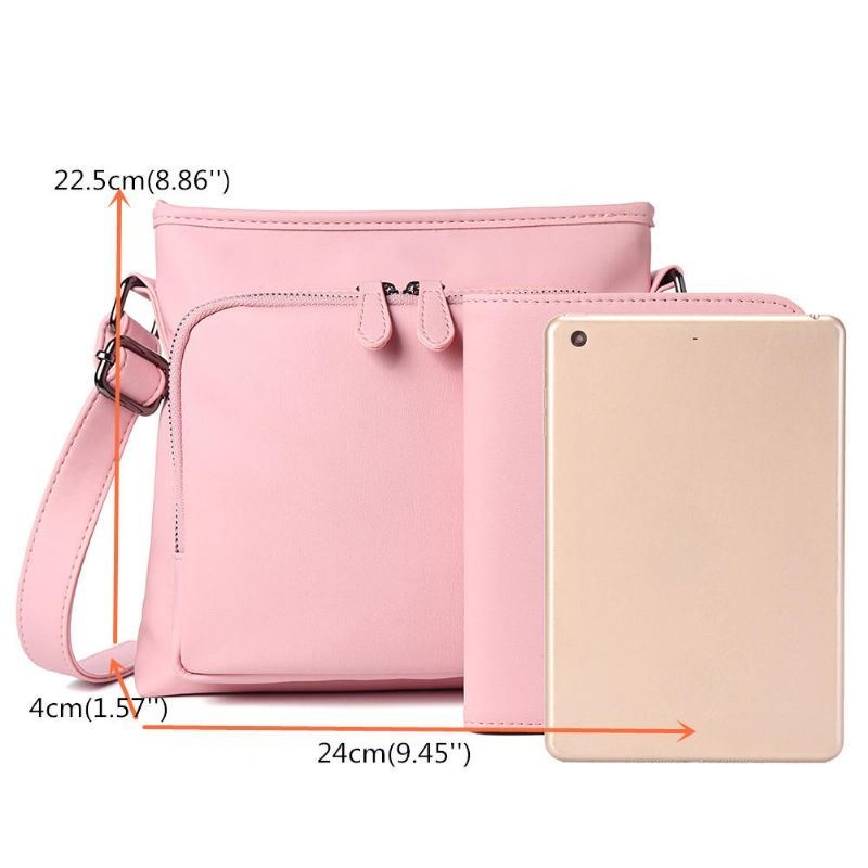 Kobiety Solidne Wielofunkcyjne Gniazda Na Karty Muti 2 Sztuki Torba Na Ramię Crossbody