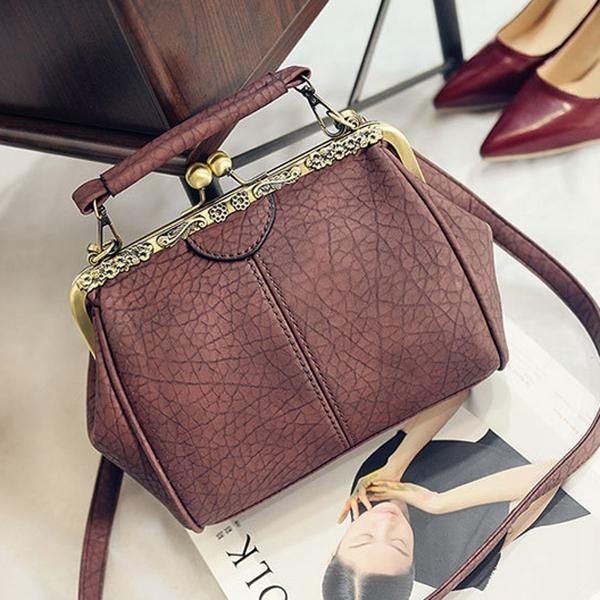 Kobiety Vintage Hasp Torby Wiadro Pu Skórzana Torba Na Ramię Torba Crossbody