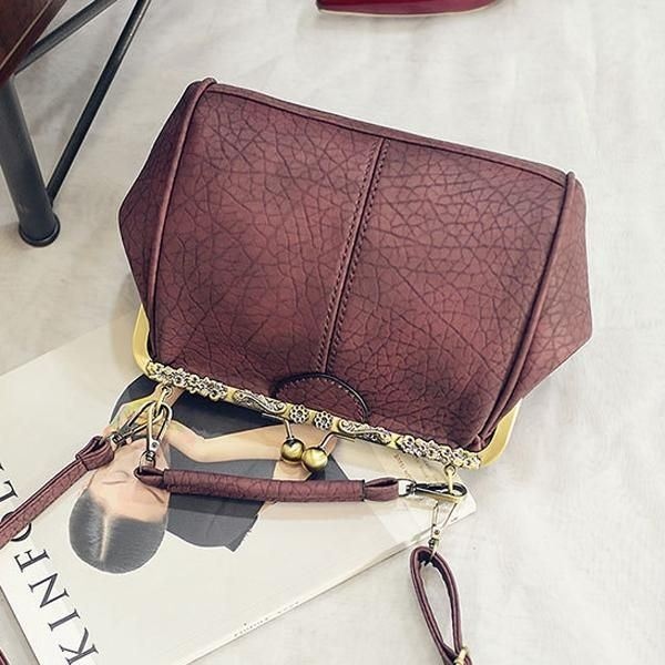 Kobiety Vintage Hasp Torby Wiadro Pu Skórzana Torba Na Ramię Torba Crossbody