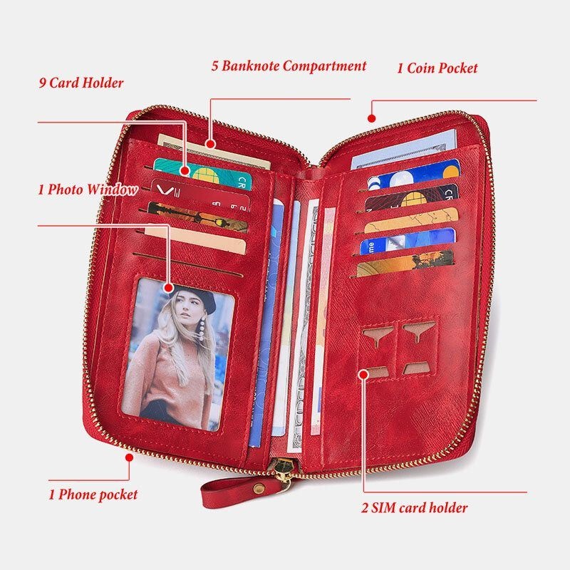 Kobiety Wielofunkcyjne Antykradzieżowe Tassel Decor Crossbody Torba Z Wieloma Gniazdami Na Karty Portfel Kopertówka Torba Na Telefon