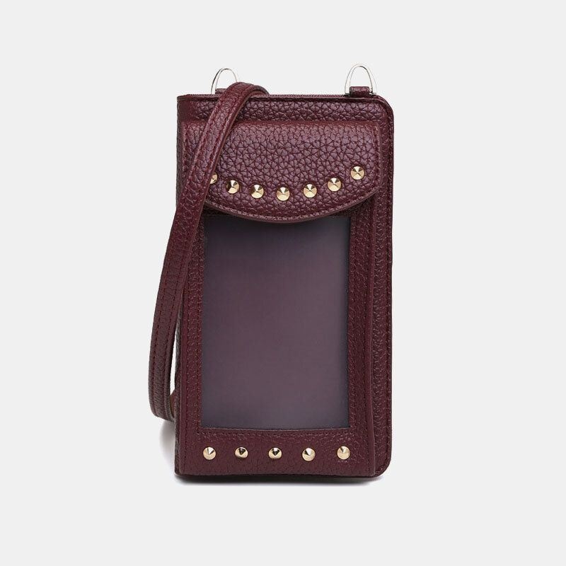 Kobiety Z Ekranem Dotykowym 6.3 Cala Uchwyt Na Telefon 10 Gniazdo Na Kartę Portfel Na Nitkę Crossbody