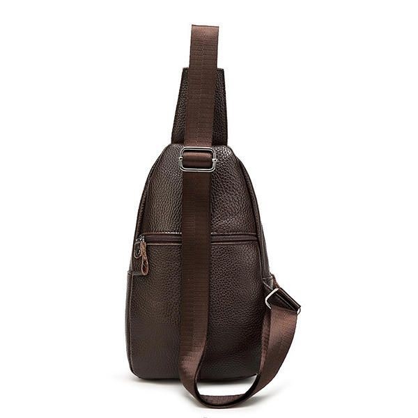 Mężczyźni Kobiety Skórzana Torba Na Klatkę Piersiową Moda Retro Casual Crossbody Torba Z 3 Kolorami