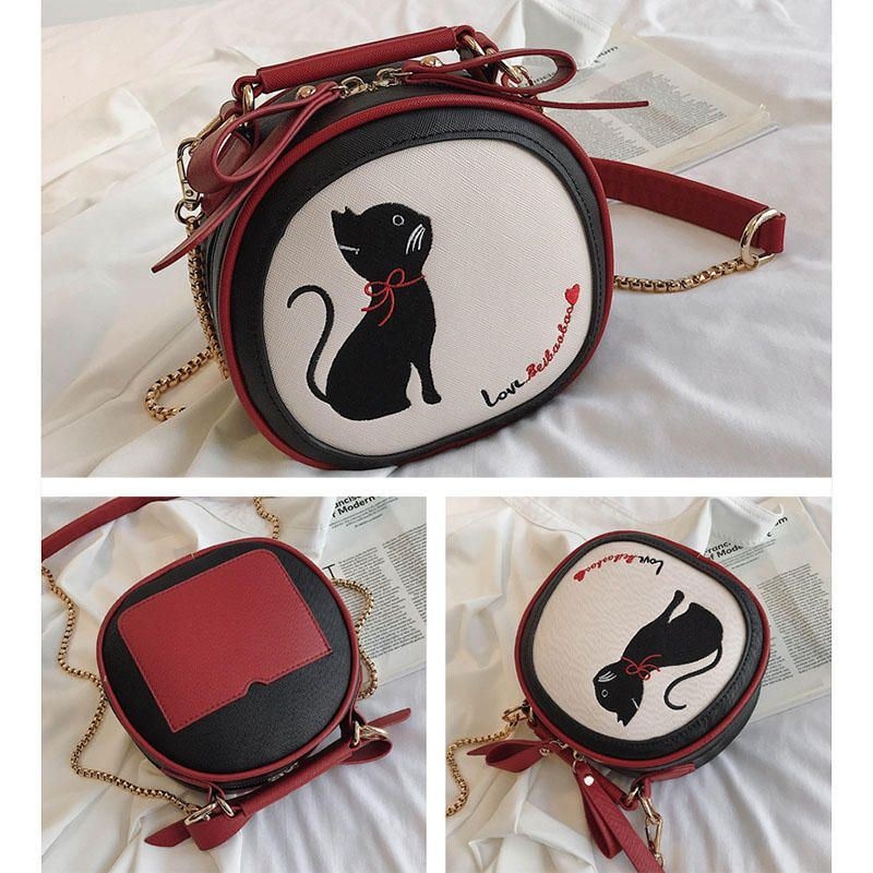 Moda Damska Cute Cat Torebka Torba Na Ramię Crossbody Torba Na Codzienne Zakupy Na Randkę