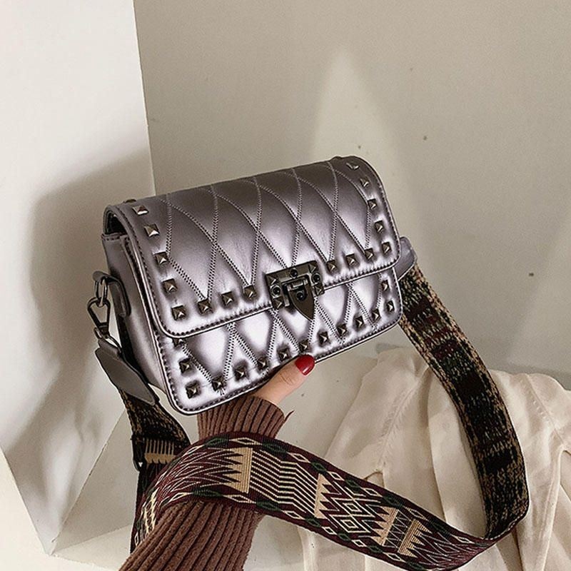 Moda Damska Mały Przypływ Moda Nity Zapachowa Torba Na Ramię Crossbody Bag