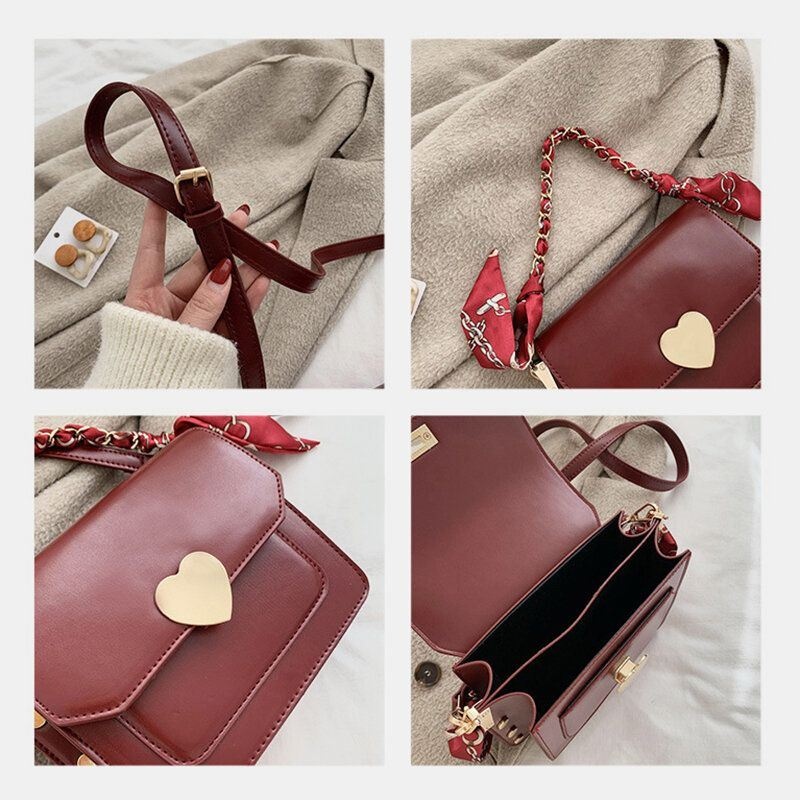 Moda Damska Wstążka Na Zamek Błyskawiczny Faux Leather Casual Torba Na Ramię Crossbody