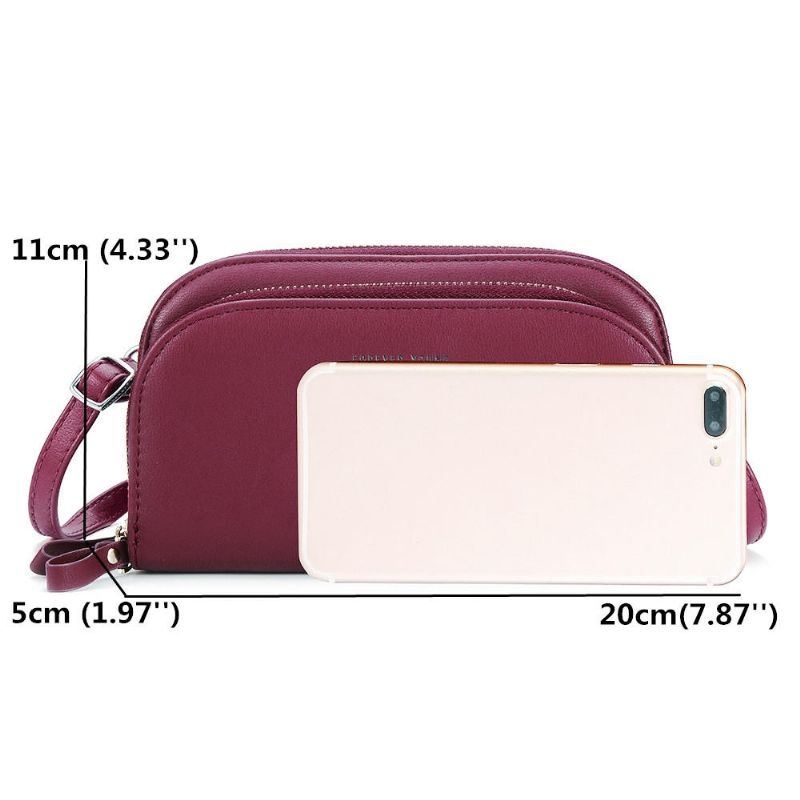 Pierre Loues Women Solid 8 Card Slot Card Bag Multi-slot Torba Na Telefon Wypoczynkowa Torba Na Ramię