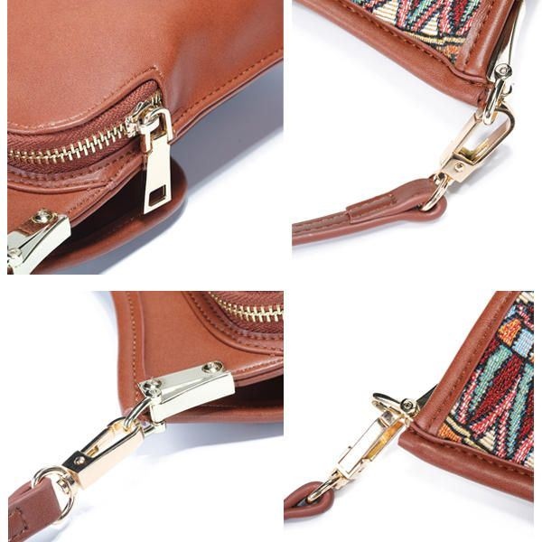 Styl Boho Retro Płótno Kwiatowy Druk Kobiety Torba Na Telefon Torba Na Ramię Crossbody