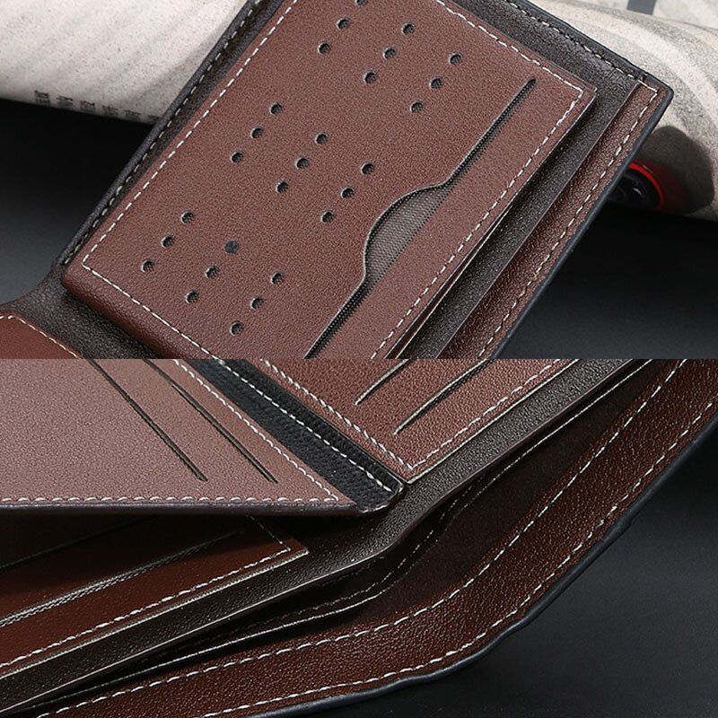 Baellerry Men Faux Leather Fashion Business Multi Card Slots Składany Portmonetka Portfel Na Karty