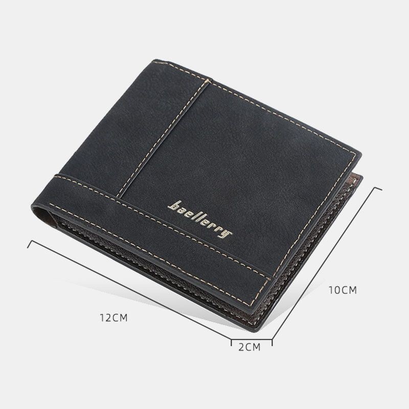 Baellerry Men Faux Leather Fashion Business Multi Card Slots Składany Portmonetka Portfel Na Karty