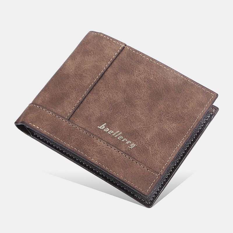 Baellerry Men Faux Leather Fashion Business Multi Card Slots Składany Portmonetka Portfel Na Karty