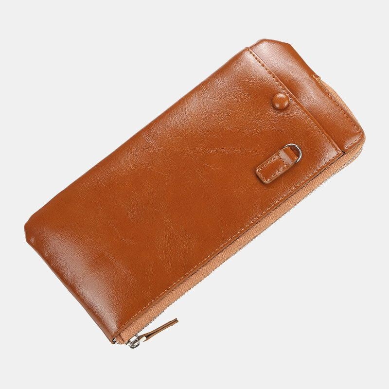 Baellerry Men Faux Leather Long Phone Bag Zipper Wallet Holder Sprzęgła Bag