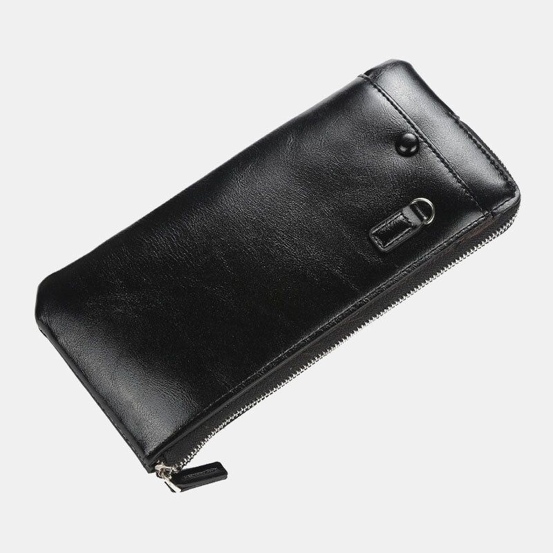 Baellerry Men Faux Leather Long Phone Bag Zipper Wallet Holder Sprzęgła Bag