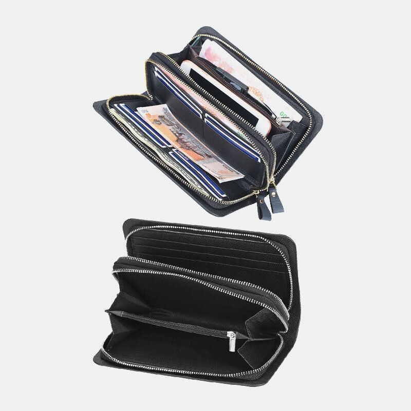 Baellerry Men Pu Leather Duża Pojemność Multi-card Slot Carry Handle Casual Clutch Bag Portfel Na Karty