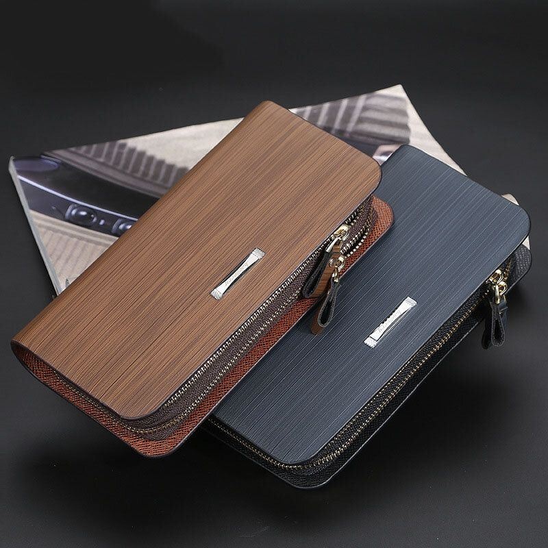 Baellerry Men Pu Leather Duża Pojemność Multi-card Slot Carry Handle Casual Clutch Bag Portfel Na Karty