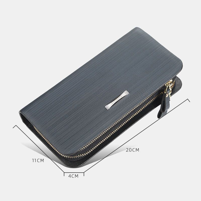 Baellerry Men Pu Leather Duża Pojemność Multi-card Slot Carry Handle Casual Clutch Bag Portfel Na Karty