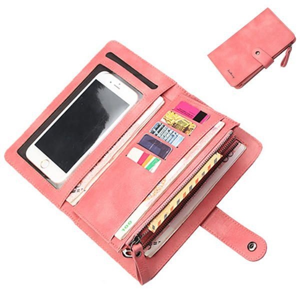 Baellerry Women 9 Cards Slots Long Wallet Phone Bag