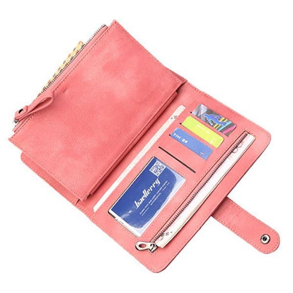 Baellerry Women 9 Cards Slots Long Wallet Phone Bag