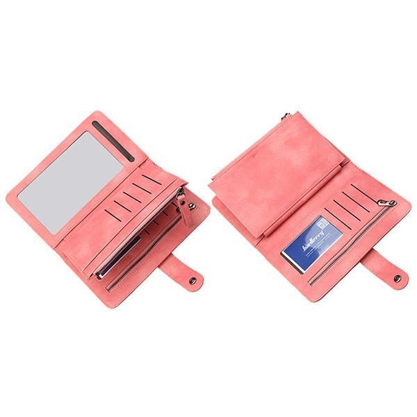 Baellerry Women 9 Cards Slots Long Wallet Phone Bag