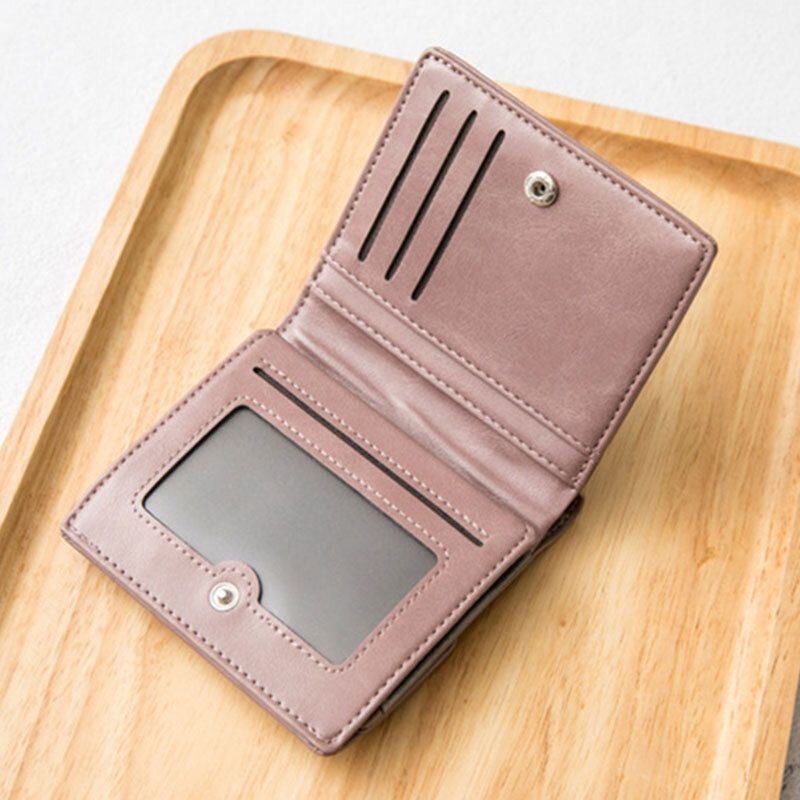 Kobiety Retro Mni Bifold Multi-card Slot Holder Portfel