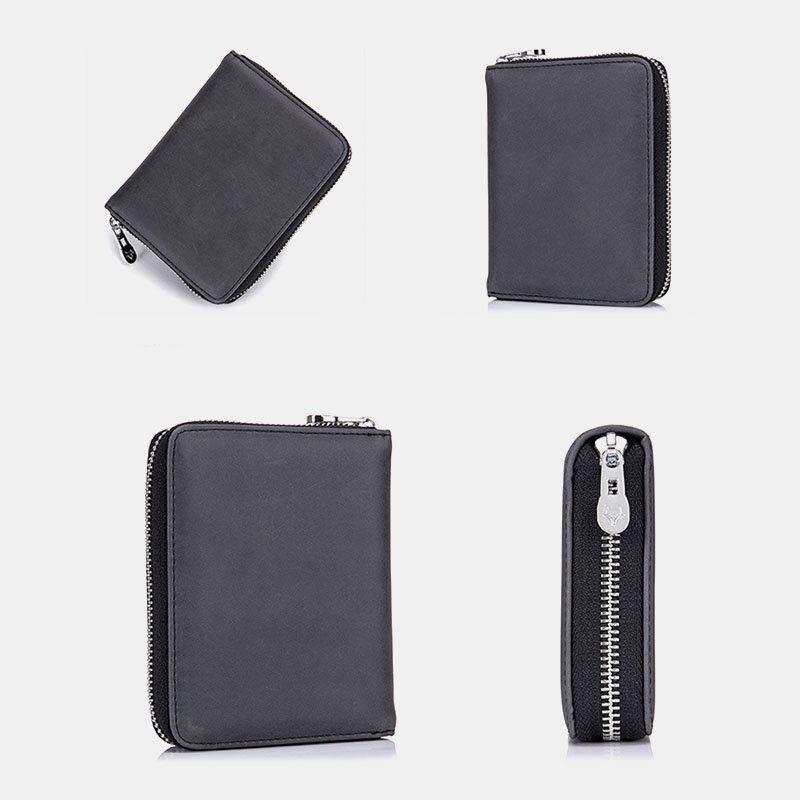 Kobiety Z Prawdziwej Skóry Anti-theft Organ Design Milti-card Slot Card Bag Card Holder Wallet