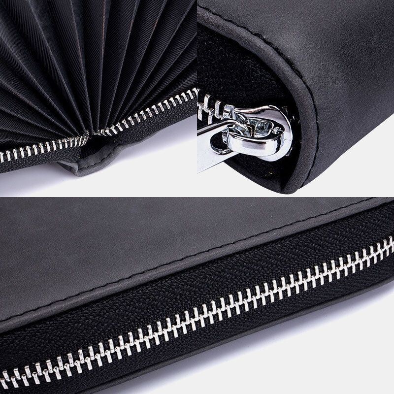 Kobiety Z Prawdziwej Skóry Anti-theft Organ Design Milti-card Slot Card Bag Card Holder Wallet