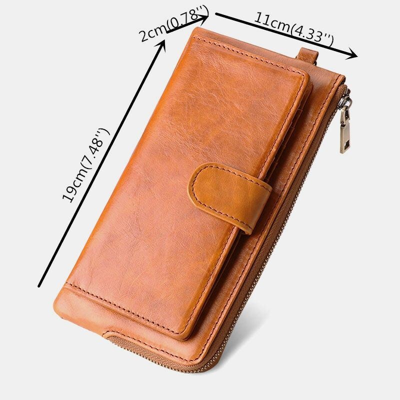 Kobiety Z Prawdziwej Skóry Multi-card Slots Phone Bag Money Clip Wallet