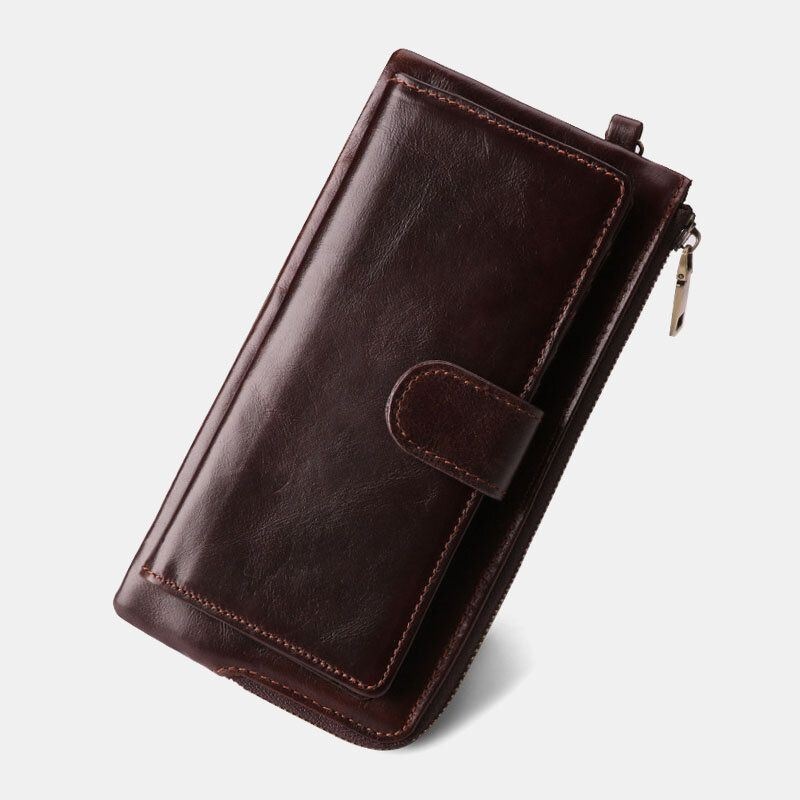 Kobiety Z Prawdziwej Skóry Multi-card Slots Phone Bag Money Clip Wallet