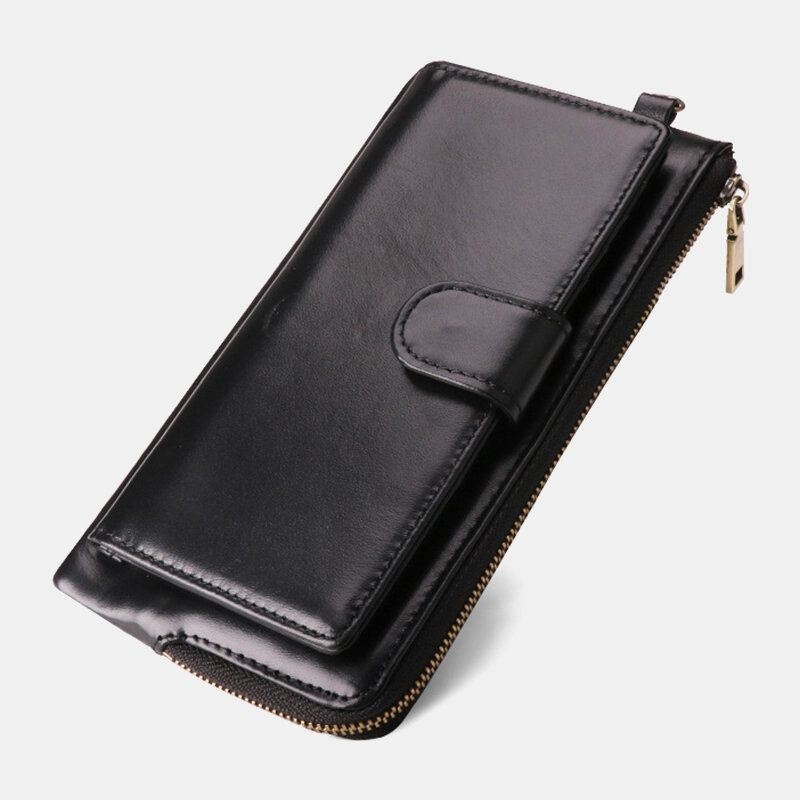 Kobiety Z Prawdziwej Skóry Multi-card Slots Phone Bag Money Clip Wallet